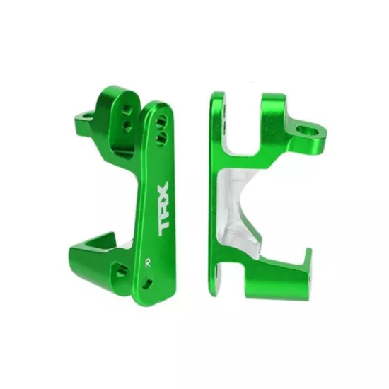 Caster blocks (c-hubs), aluminum, left & right (green-anodize