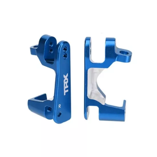 Caster blocks (c-hubs), aluminum, left & right (blue-anodize, TRX6832X
