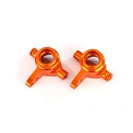 Steering blocks, 6061-T6 aluminum (orange-anodized), left & right