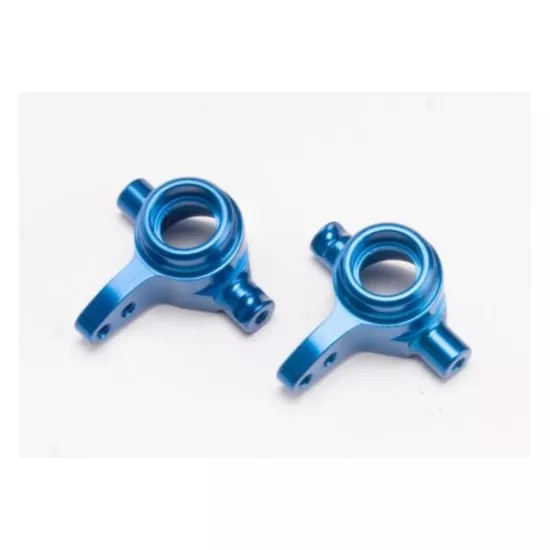 Steering blocks, aluminum, left & right (blue-anodized), TRX6837X
