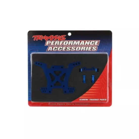 Shock tower, rear, aluminum (blue-anodized), TRX6838X