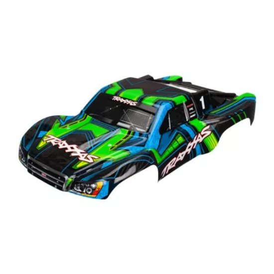 Body, Slash 4X4, green and blue (painted, decals applied)