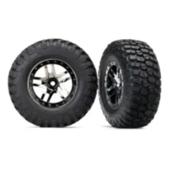 Tires & wheels, assembled, glued (SCT Split-Spoke black chrome beadlock style wh