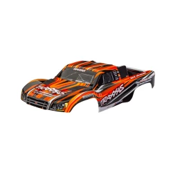 Body, Slash 4X4 (also fits Slash VXL & Slash 2WD), orange (painted, decals applied) (assembled with front & rear latches for clipless mounting)