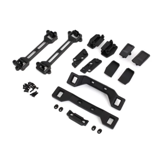 Body conversion kit, Slash 4X4 (includes front & rear body mounts, latches, hardware) (for clipless mounting)