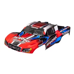 Body, Slash 4X4 (also fits Slash VXL & Slash 2WD), red & blue (painted, decals applied)