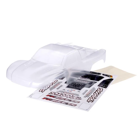 Body, Slash 4X4, heavy duty (also fits Slash VXL & Slash 2WD) (clear, requires painting)/ window masks/ decal sheet (requires #6967 latches and #6966 latch mounts for clipless mounting)