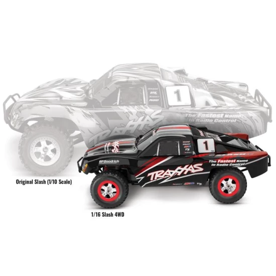 Traxxas Slash 1/16 4x4 met USb-c lader en accu Zwart