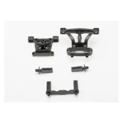 Body mounts, front & rear/ body mount posts, front & rear, TRX7015