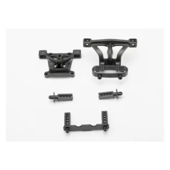 Body mounts, front & rear/ body mount posts, front & rear, TRX7015