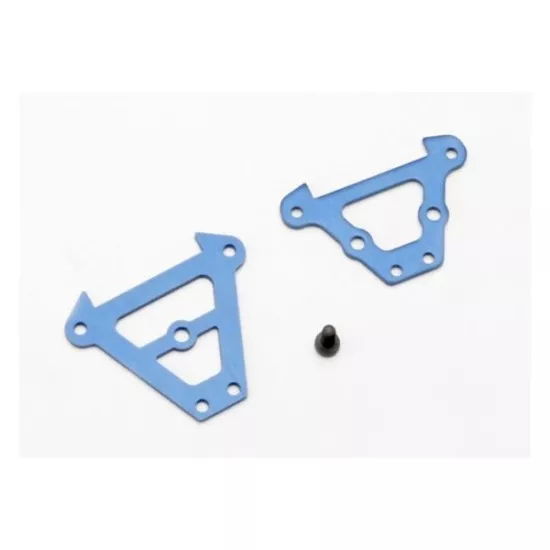 Bulkhead tie bars, front & rear (blue-anodized aluminum)/ 2.