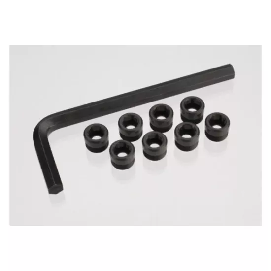 Aluminum caps, pivot ball (threaded aluminum, hard-anodized, TRX7033X