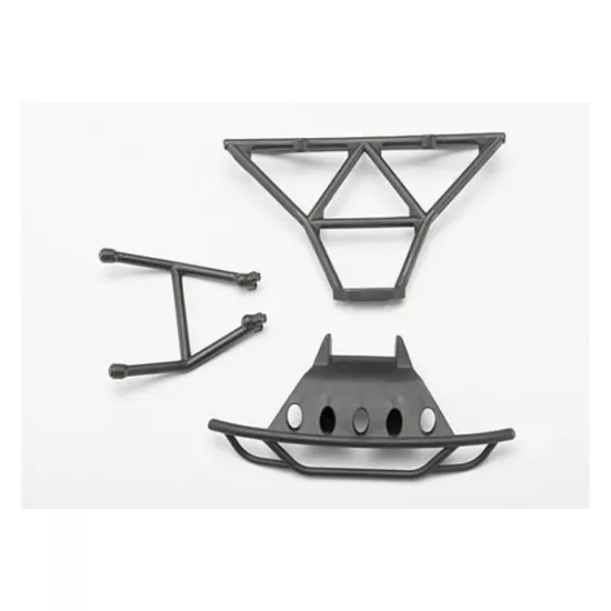 Bumpers, front (1)/ rear (1)/ 2.5x14mm CS(2) (1/16 Slash), TRX7035