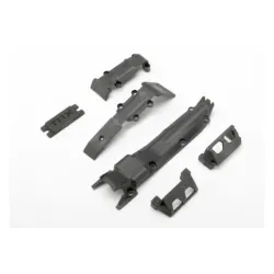 Skidplate set, front (1)/ rear (1)/ transmission (1)/ steeri, TRX7037