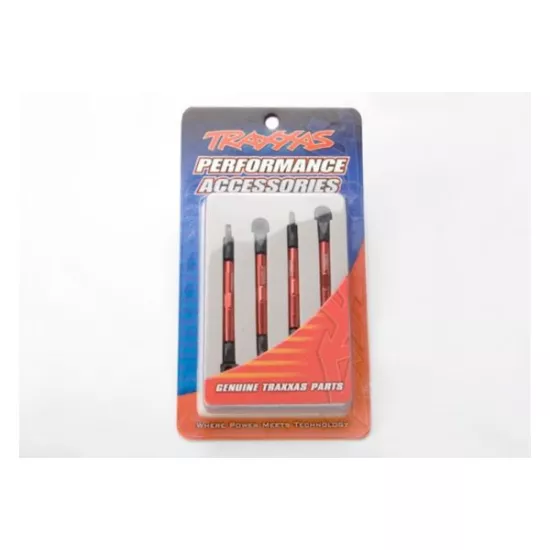 Toe links, aluminum (red-anodized) (4) (assembled with rod e, TRX7038X