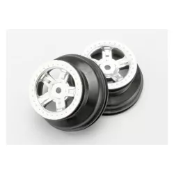 Wheels, SCT satin chrome, beadlock style, dual profile (1.8, TRX7072