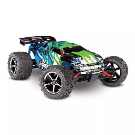 Traxxas E-Revo 1/16, Brushed groen  TQ 2.4GHz met accu en 12v lader