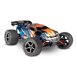 Traxxas E-Revo 1/16, Brushed oranje  TQ 2.4GHz met accu en 12v lader