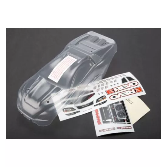 Body, 1/16 E-Revo (clear, requires painting)/ grill and ligh, TRX7111