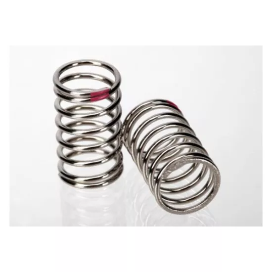 Spring, shock (nickel finish) (GTR) (2.77 rate, pink)  (1 pa