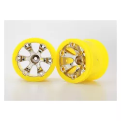 Wheels, Geode 2.2 (chrome, yellow beadlock style) (12mm h