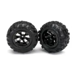 Tires and wheels, assembled, glued (Geode black, beadlock style wheels, Canyon A