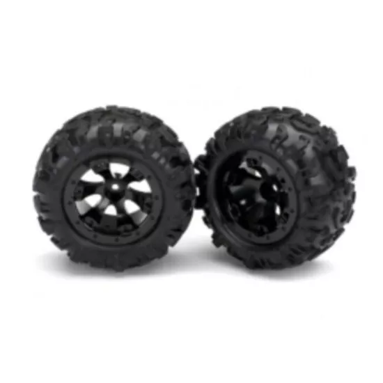 Tires and wheels, assembled, glued (Geode black, beadlock style wheels, Canyon A