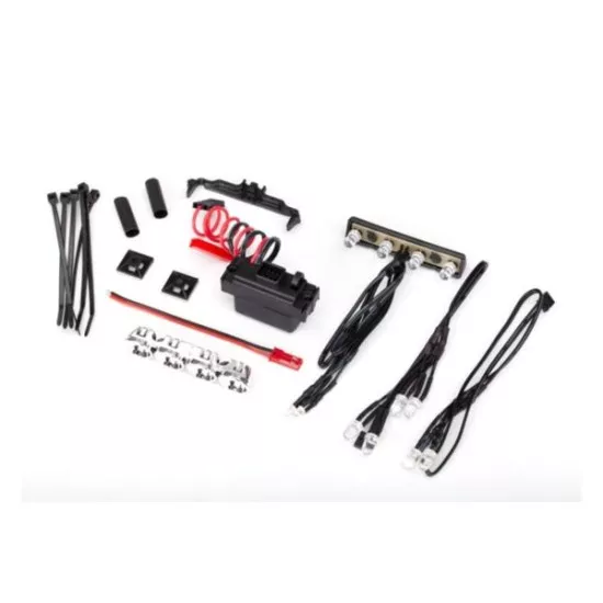 LED light kit, 1/16th Summit (power supply, chrome light bar, roof light harness