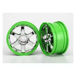 Wheels, Volk Racing TE37 (chrome/green) (2)