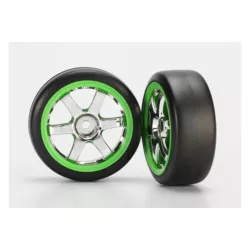 Tires and wheels, assembled, glued (Volk Racing TE37 chrome/