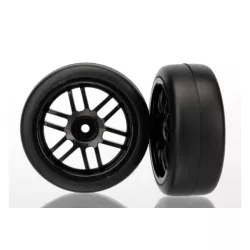 Tires and wheels, assembled, glued (Rally wheels, black , 1.