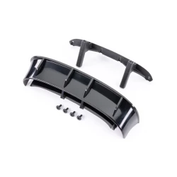 Wing, Ford Fiesta ST Rally (black)/ body posts, rear/ 3x8mm FCS (4) (fits #7412 series bodies)