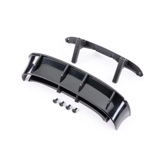 Wing, Ford Fiesta ST Rally (black)/ body posts, rear/ 3x8mm FCS (4) (fits #7412 series bodies)