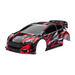 Body, Ford Fiesta ST Rally Brushless, red (painted, decals applied)