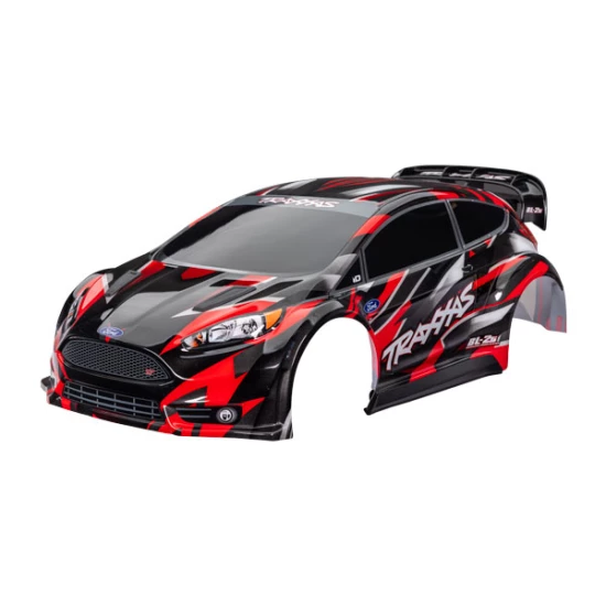 Body, Ford Fiesta ST Rally Brushless, red (painted, decals applied)