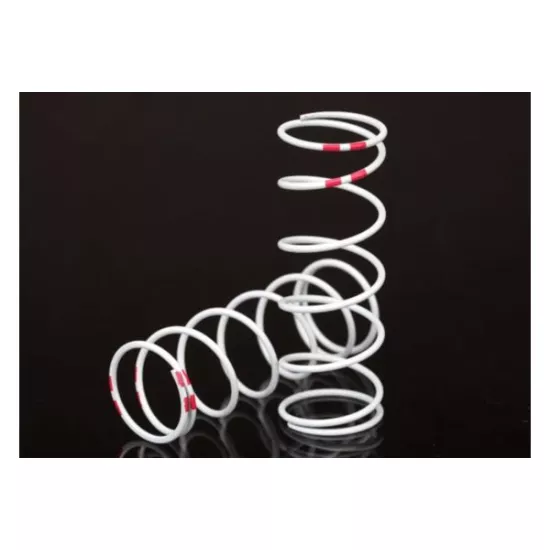 Spring, shock, white (GTR xx-long) (0.884 rate pink) (1 pair)