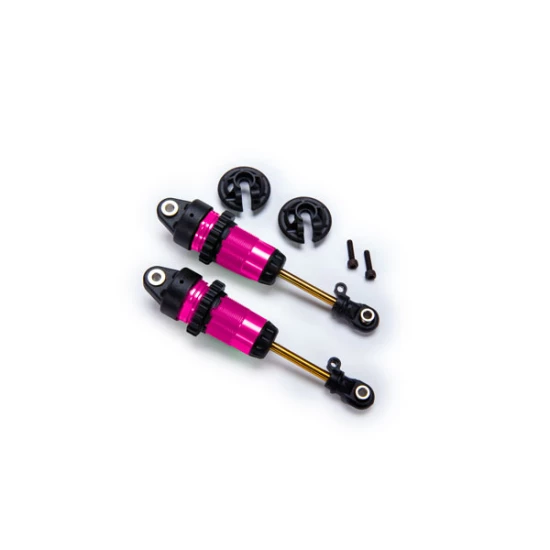Shocks, GTR long pink-anodized, PTFE-coated bodies with TiN shafts (fully assembled, without springs) (2)