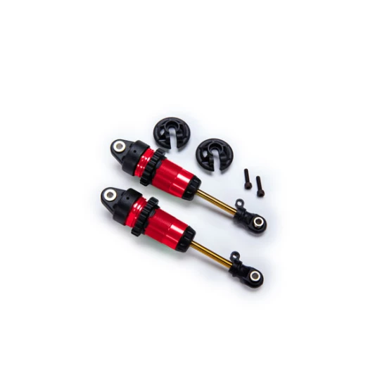 Shocks, GTR long red-anodized, PTFE-coated bodies with TiN shafts (fully assembled, without springs) (2)
