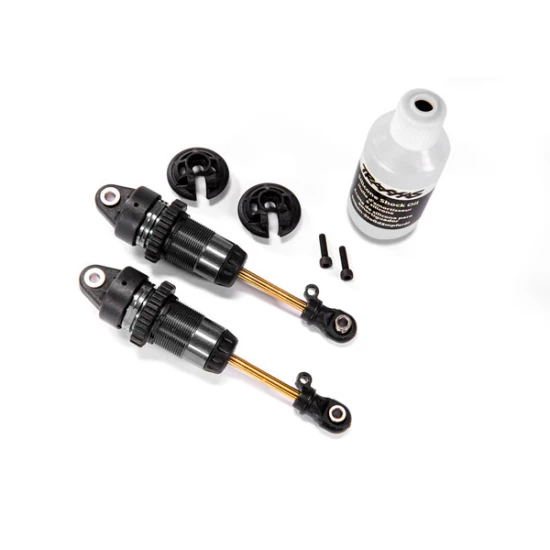 Shocks, GTR long hard-anodized, PTFE-coated bodies with TiN shafts (assembled) (2) (without springs)