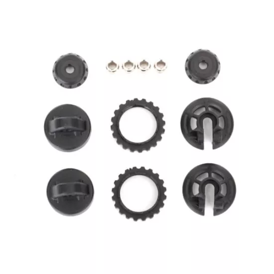 Caps & spring retainers, GTR shock (upper cap (2)/ hollow balls (4)/ bottom cap