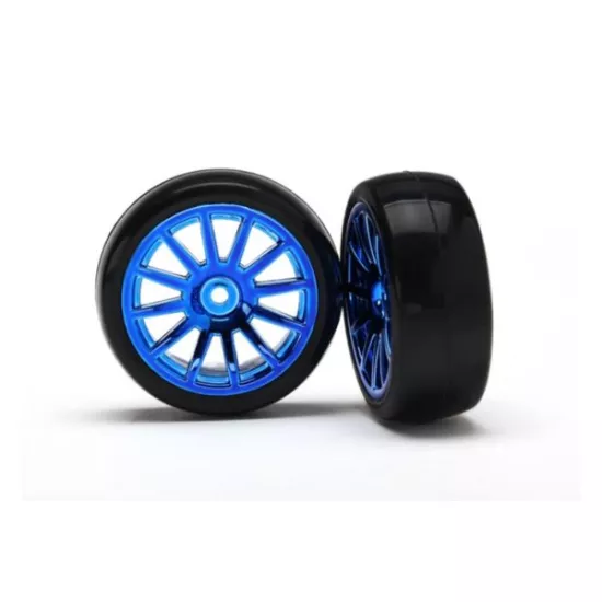 12-Sp Blue Wheels, Slick Tires Tires & W, TRX7573R