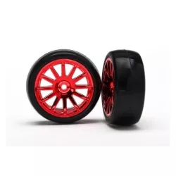 12-Sp Red Wheels, Slick Tires Tires & Wh