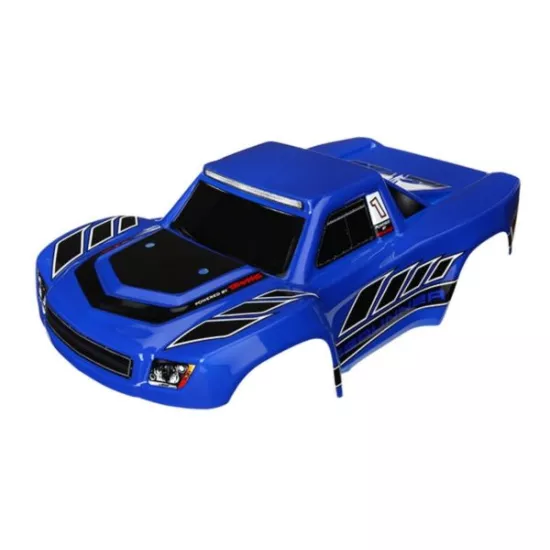 Body, LaTrax Desert Prerunner, blue (painted)/ decals