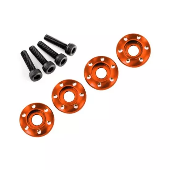 Wheel nut washer, machined aluOrange
