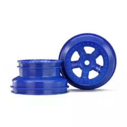 Wheels, SCT blue, beadlock stye, dual profile (1.8' inner, 1, TRX7673
