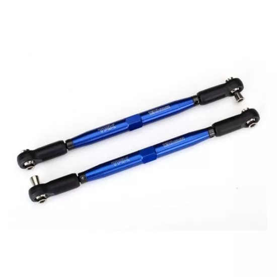 Toe links, X-Maxx (TUBES blue-anodized, 7075-T6 aluminum, stronger than titanium