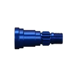 Stub axle, aluminum, blue-anodized (1)