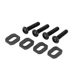 Washers, motor mount, steel (4)/ 4x18mm BCS (4)