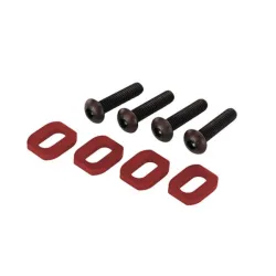 Wheel nuts, splined, 17mm, serrated (red-anodized) (4), TRX7759R