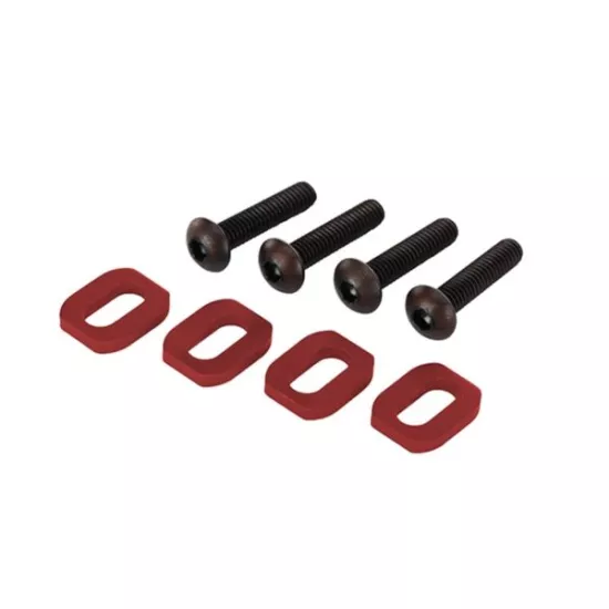 Wheel nuts, splined, 17mm, serrated (red-anodized) (4), TRX7759R